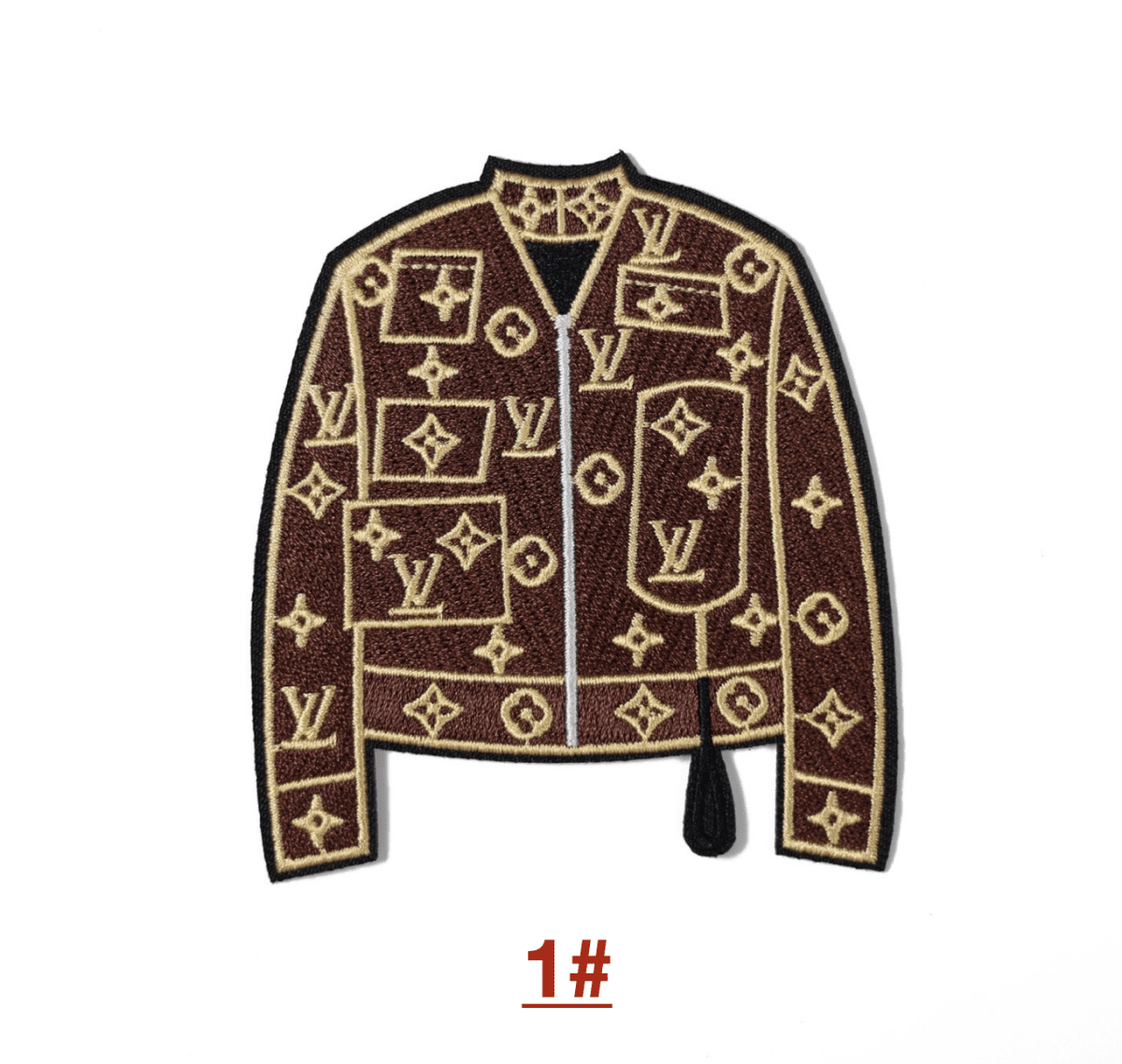 Embroidery LV Patches Custom Clothing Jackets - mingfabricstore