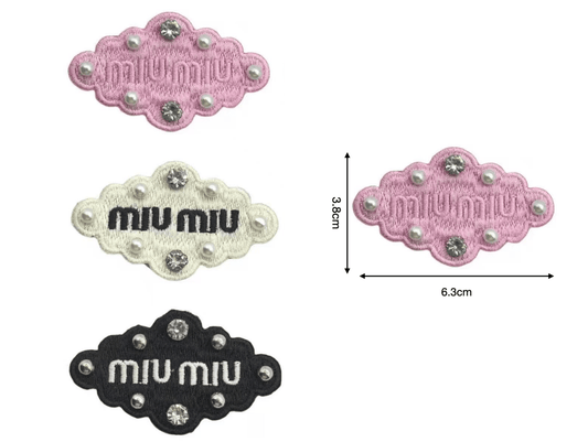 Embroidery Miu Miu Patches Custom Clothing Jackets - mingfabricstore