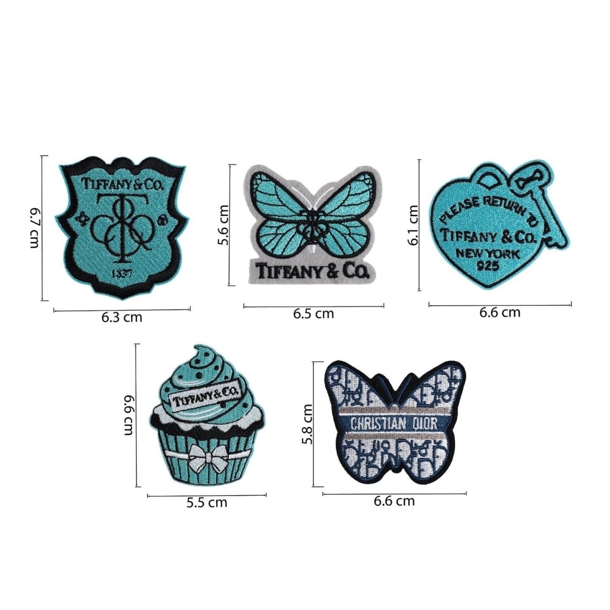 Embroidery Tiffany Dior Patches Custom Clothing Jackets - mingfabricstore