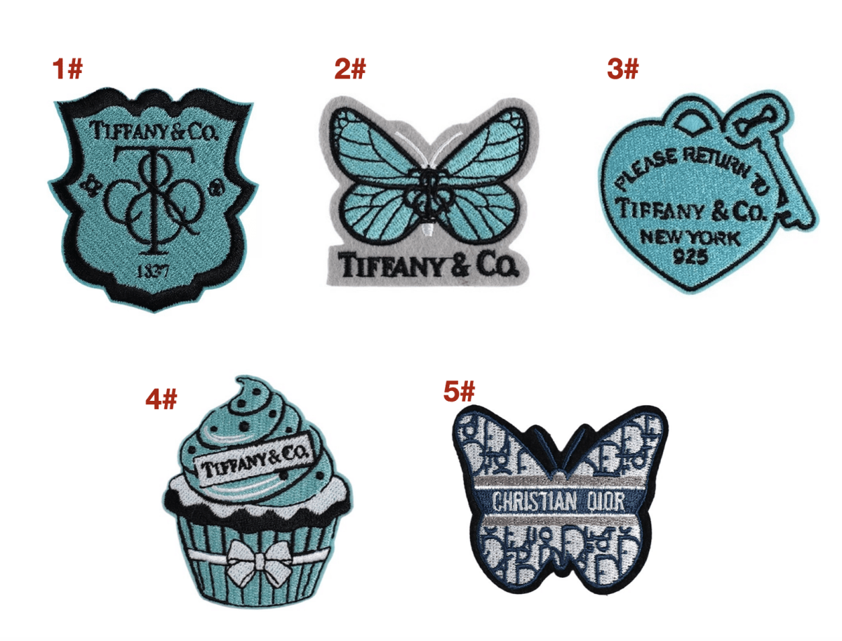 Embroidery Tiffany Dior Patches Custom Clothing Jackets - mingfabricstore