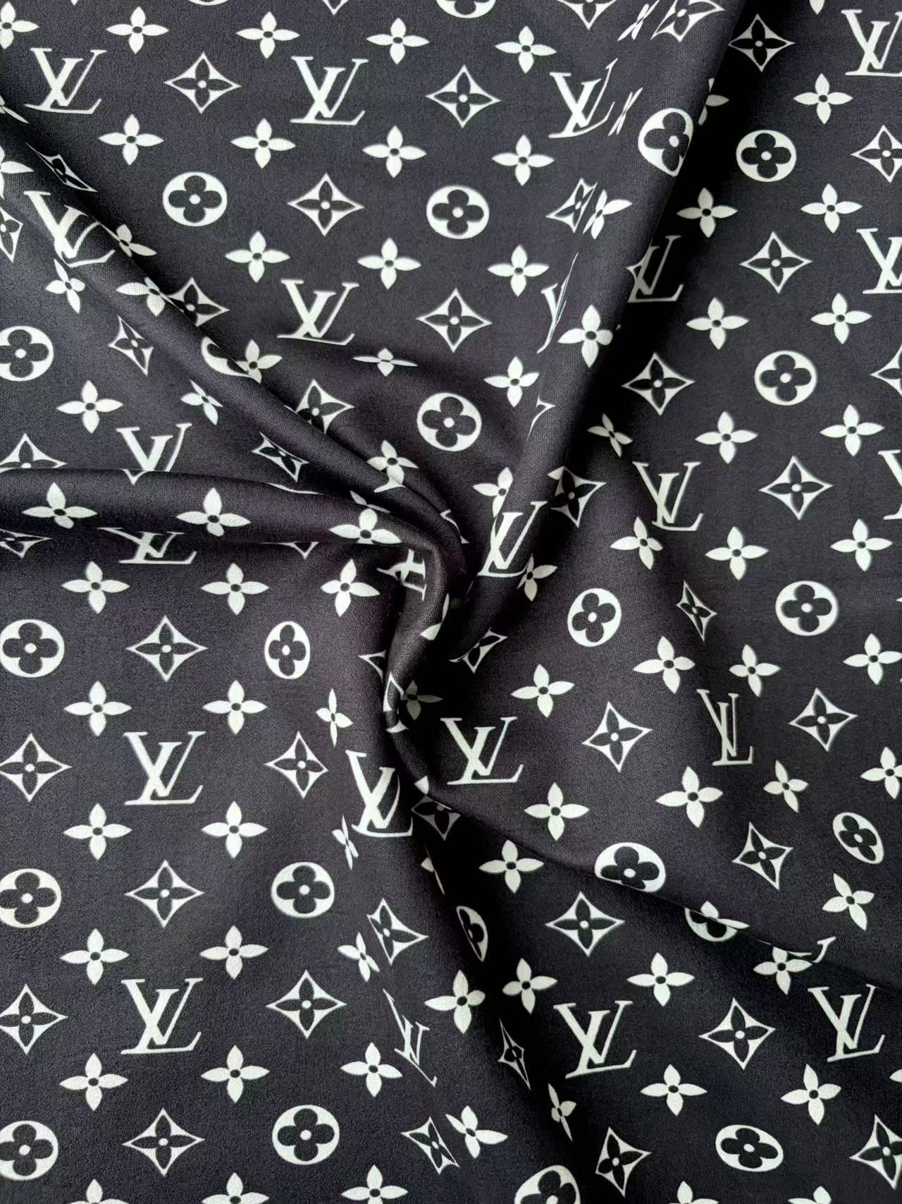 Black LV Stretchy Fabric Speaker Pod Cover Suede Fabric