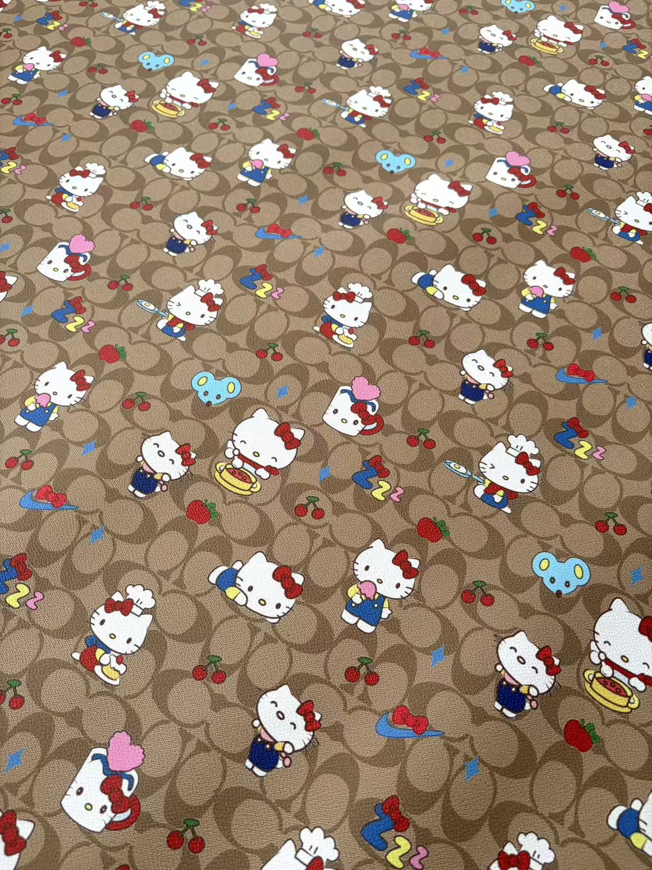 Coach Hello Kitty Leather Sheet for DIY Crafts Projects