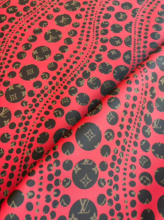 Yayoi Kusama Louis Vuitton Leather Designer Fabric for Bag Repaid DIY Crafts