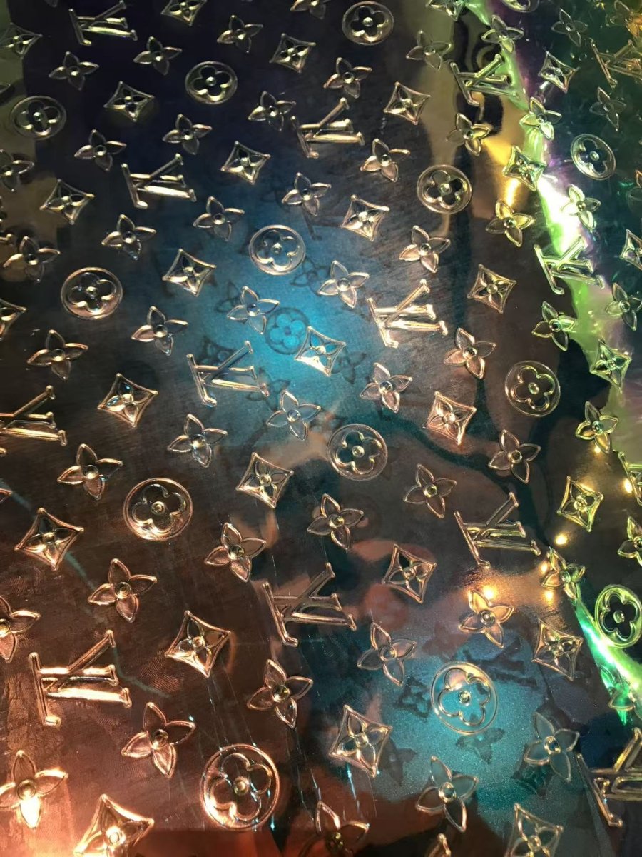 Fantastic reflective shine Louis Vuitton PVC Truck vinyl fabric - mingfabricstore