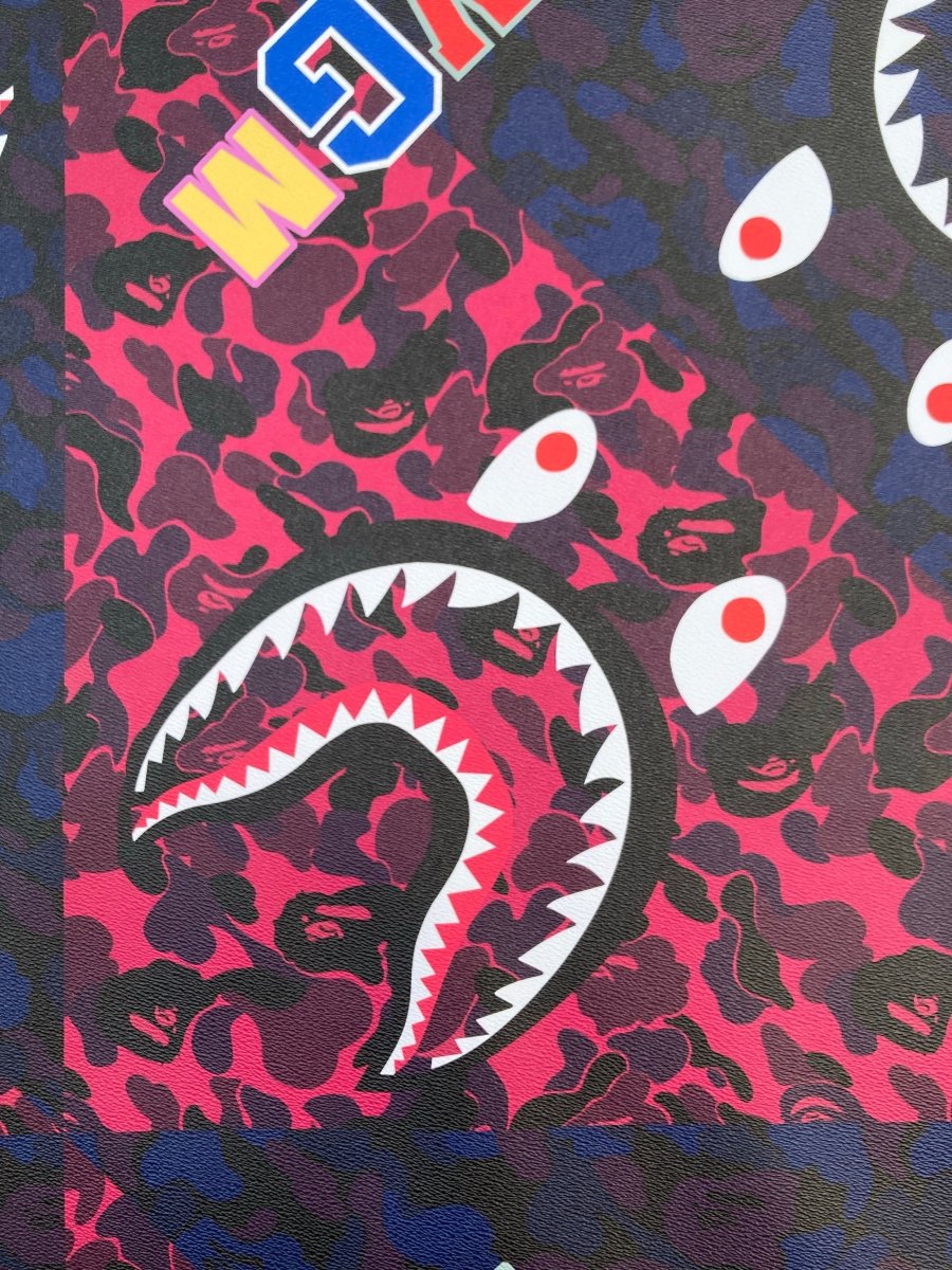 Fashion Designer Leather Material Bape WGM for Custom Sneakers - mingfabricstore