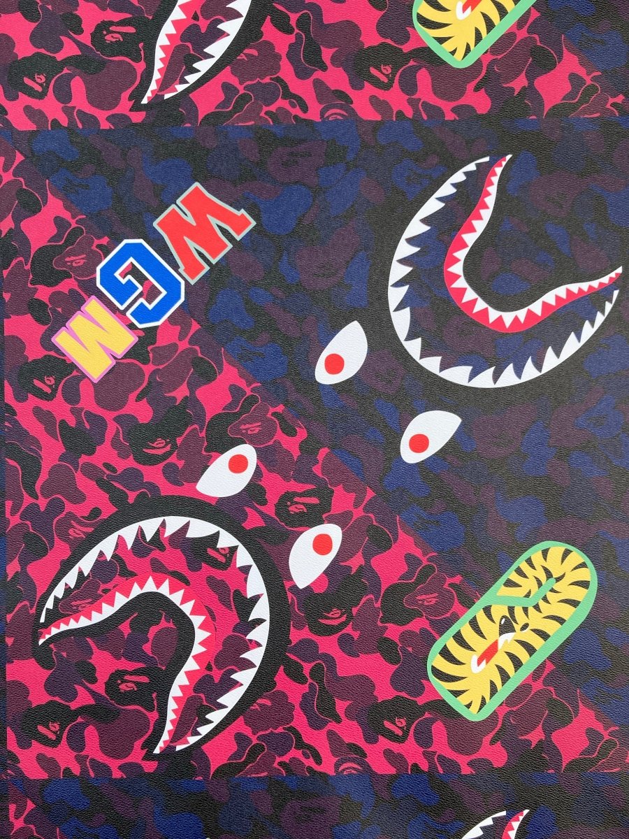 Fashion Designer Leather Material Bape WGM for Custom Sneakers - mingfabricstore