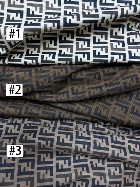 Fendi Italy FF Apparel Sewing Corduroy Designer Inspired Fabric Sold by Yard - mingfabricstore