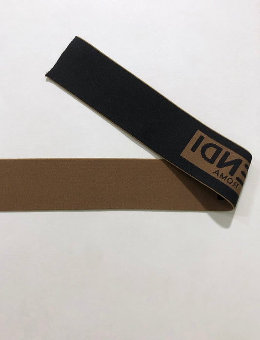 Fendi Roma Tan Elastic Straps - mingfabricstore