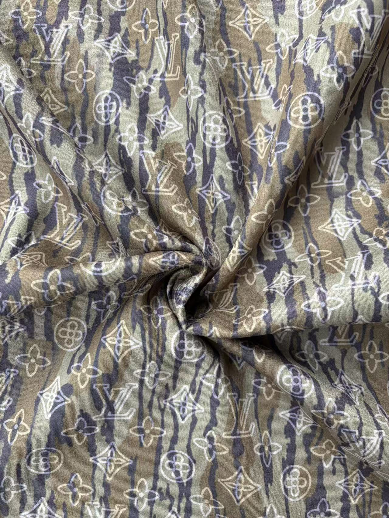 New Camo LV Suede Fabric Car Headliner Upholstery