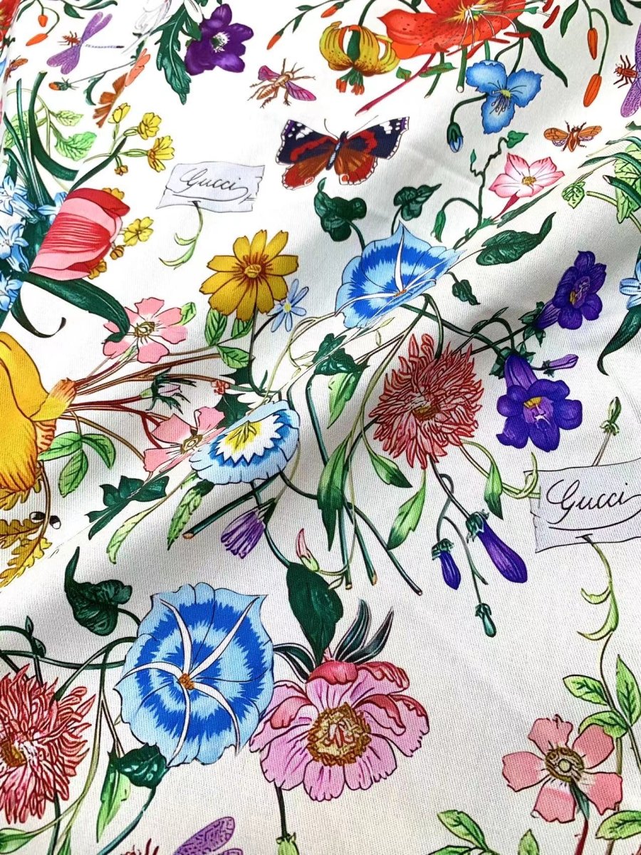 Floral Gucci Blooming Fabric For Custom DIY Upholstery Fabric Sold by Yard - mingfabricstore