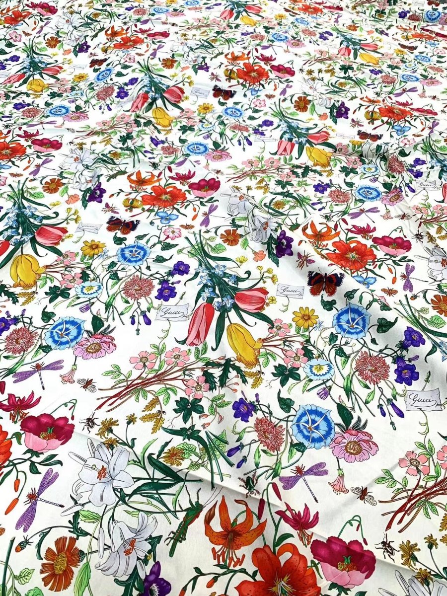Floral Gucci Blooming Fabric For Custom DIY Upholstery Fabric Sold by Yard - mingfabricstore