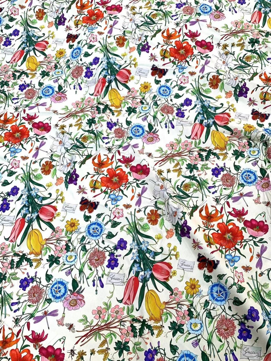 Floral Gucci Blooming Fabric For Custom DIY Upholstery Fabric Sold by Yard - mingfabricstore