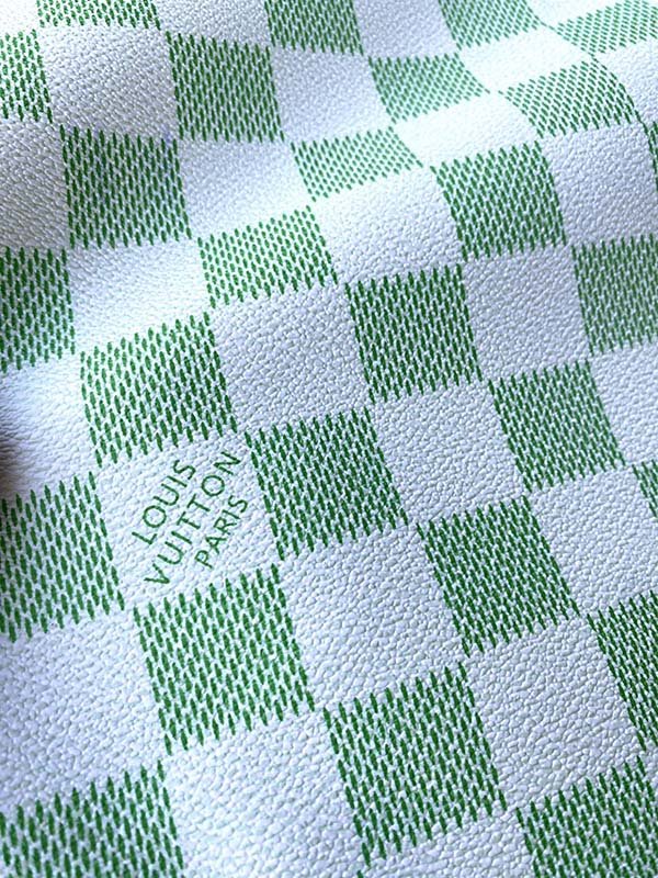 Fresh Green Damier LV Wallet Leather Custom Designer Fabric - mingfabricstore