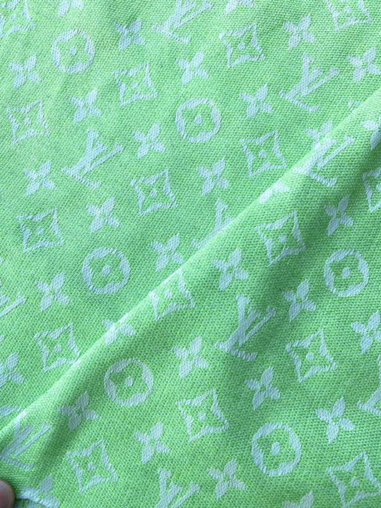 Fresh Green Louis Vuitton Designer Fabric for Summer Clothing - mingfabricstore