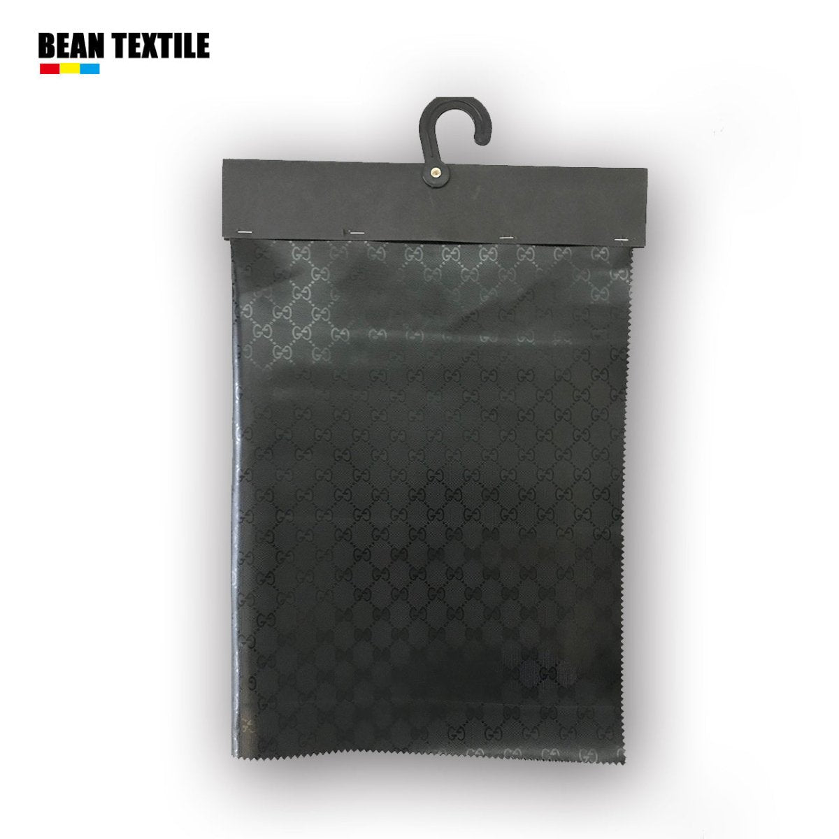 GG Black Gucci vinyl Leather fabric for Bag - mingfabricstore