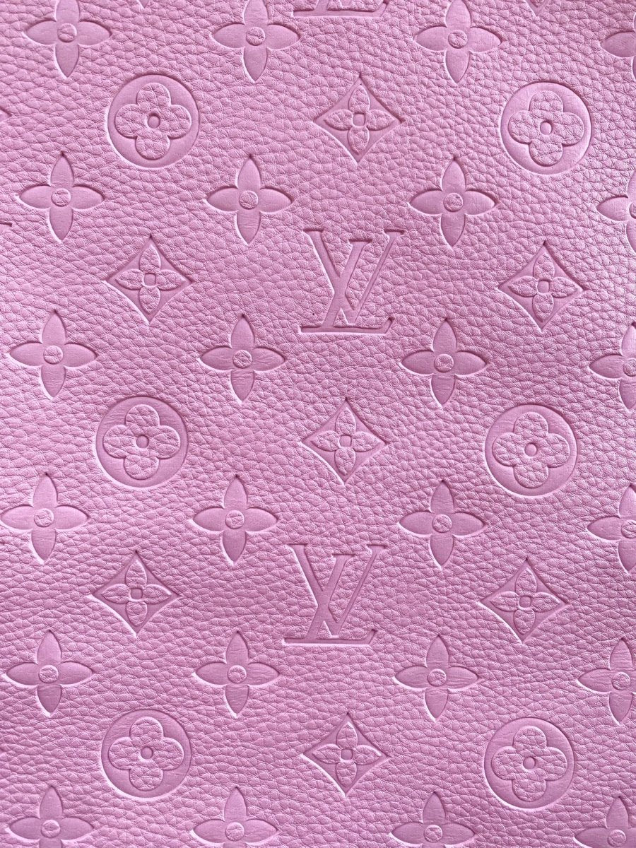 Girl Pink Barbie LV Upholstery Custom Leather for Shoes - mingfabricstore