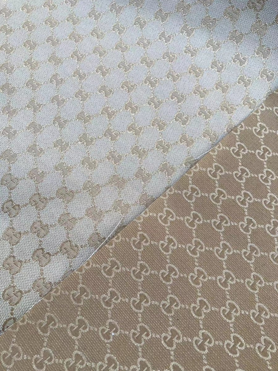 Gold Gucci Cotton Jacquard Fabric for Custom Clothing - mingfabricstore