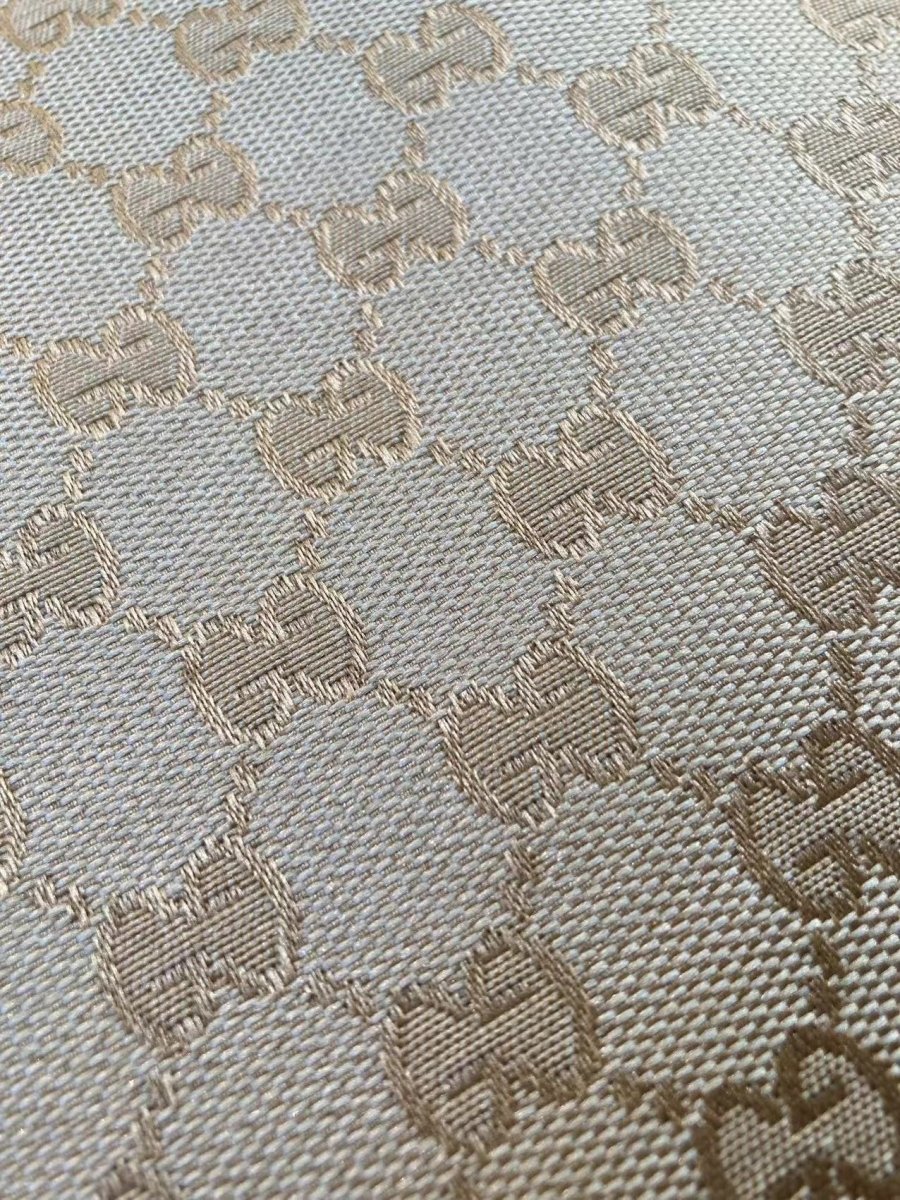 Gold Gucci Cotton Jacquard Fabric for Custom Clothing - mingfabricstore