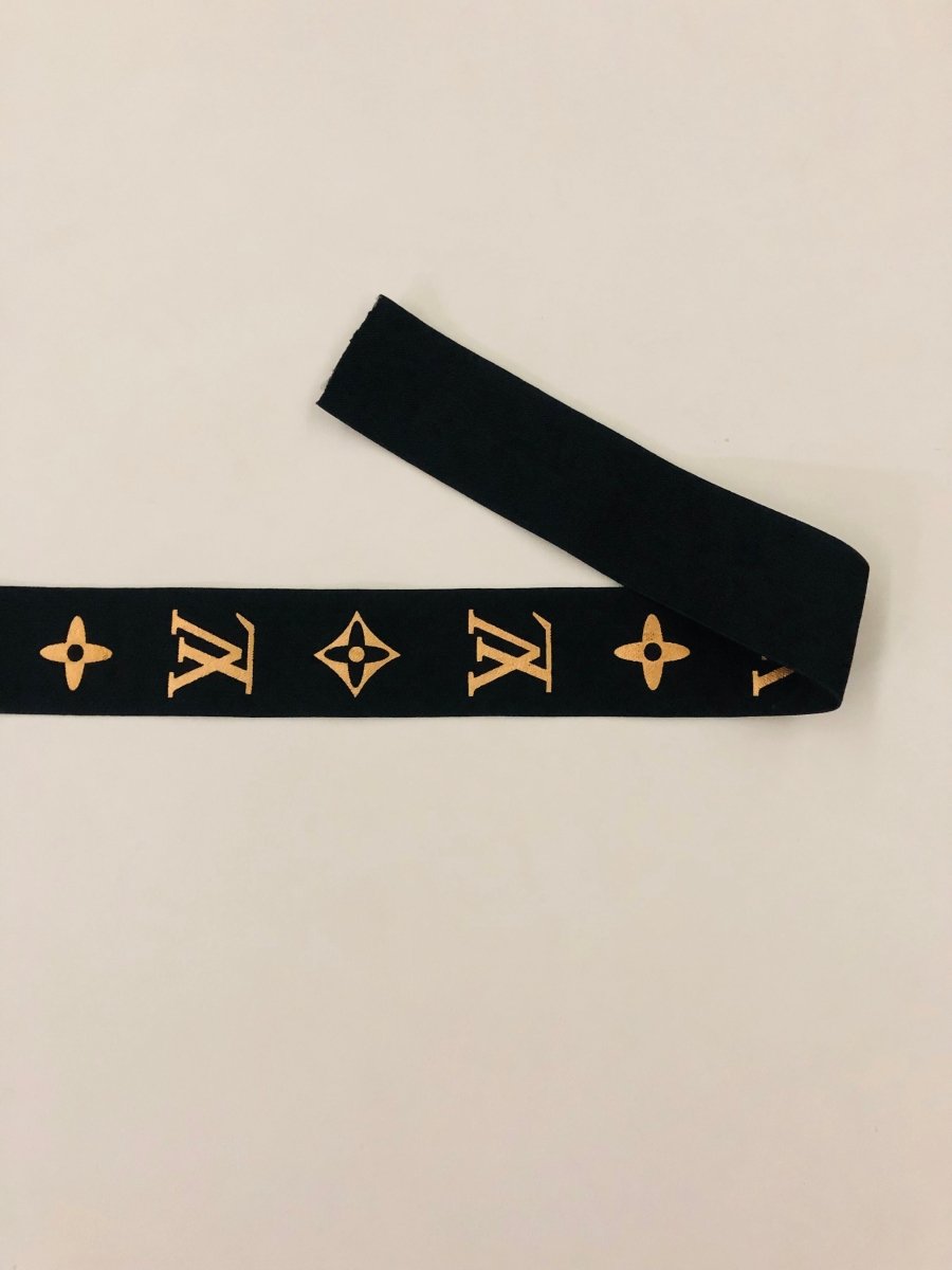 Golden Bronzing LV Elastic Band Straps - mingfabricstore