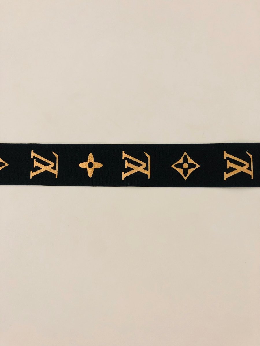 Golden Bronzing LV Elastic Band Straps - mingfabricstore