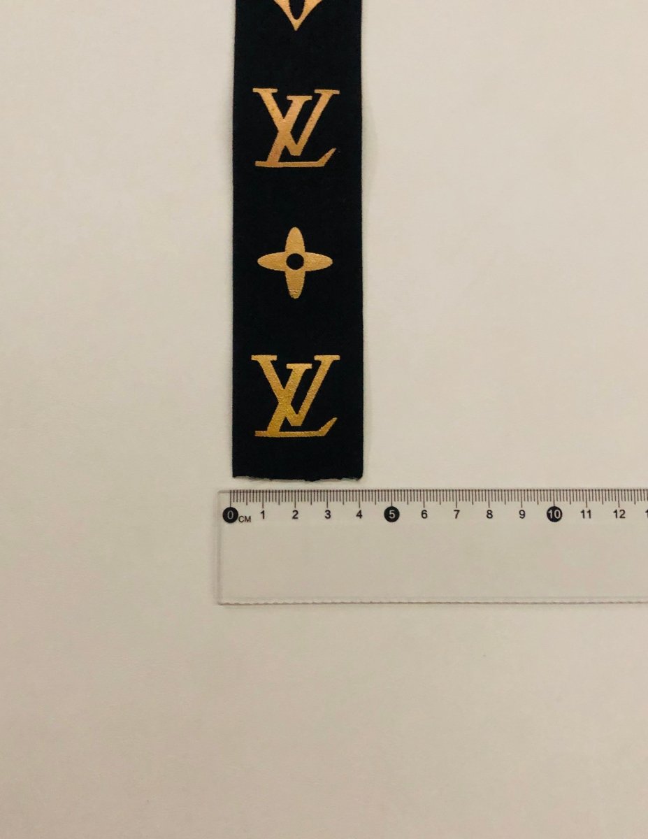 Golden Bronzing LV Elastic Band Straps - mingfabricstore