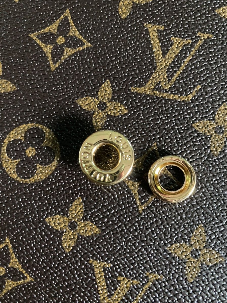 Golden LV Louis Vuitton Eyelet Bag Accessory for Custom Bag Repair DIY - mingfabricstore