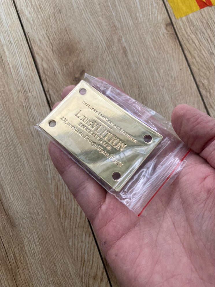 Golden Metal LV Plate for Handmade - mingfabricstore