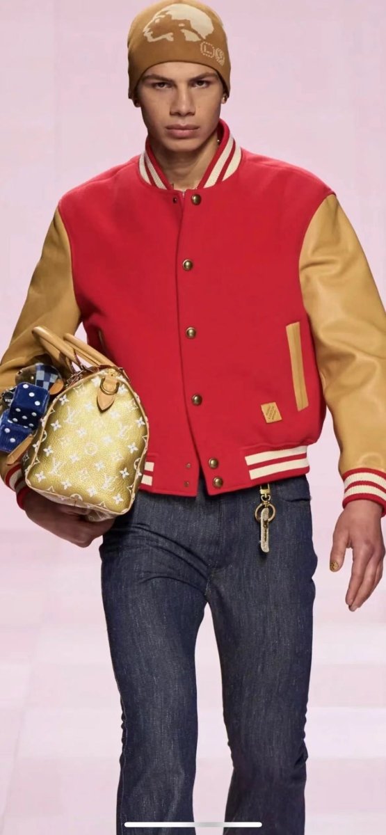 Golden Metallic Louis Vuitton Leather Sheet for Bag - mingfabricstore