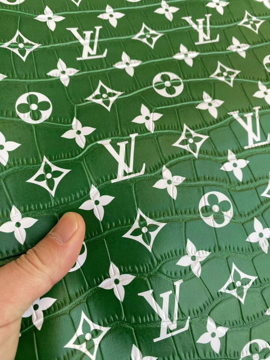 Green Crocodile Alligator Louis Vuitton LV for Custom Bag Repair - mingfabricstore