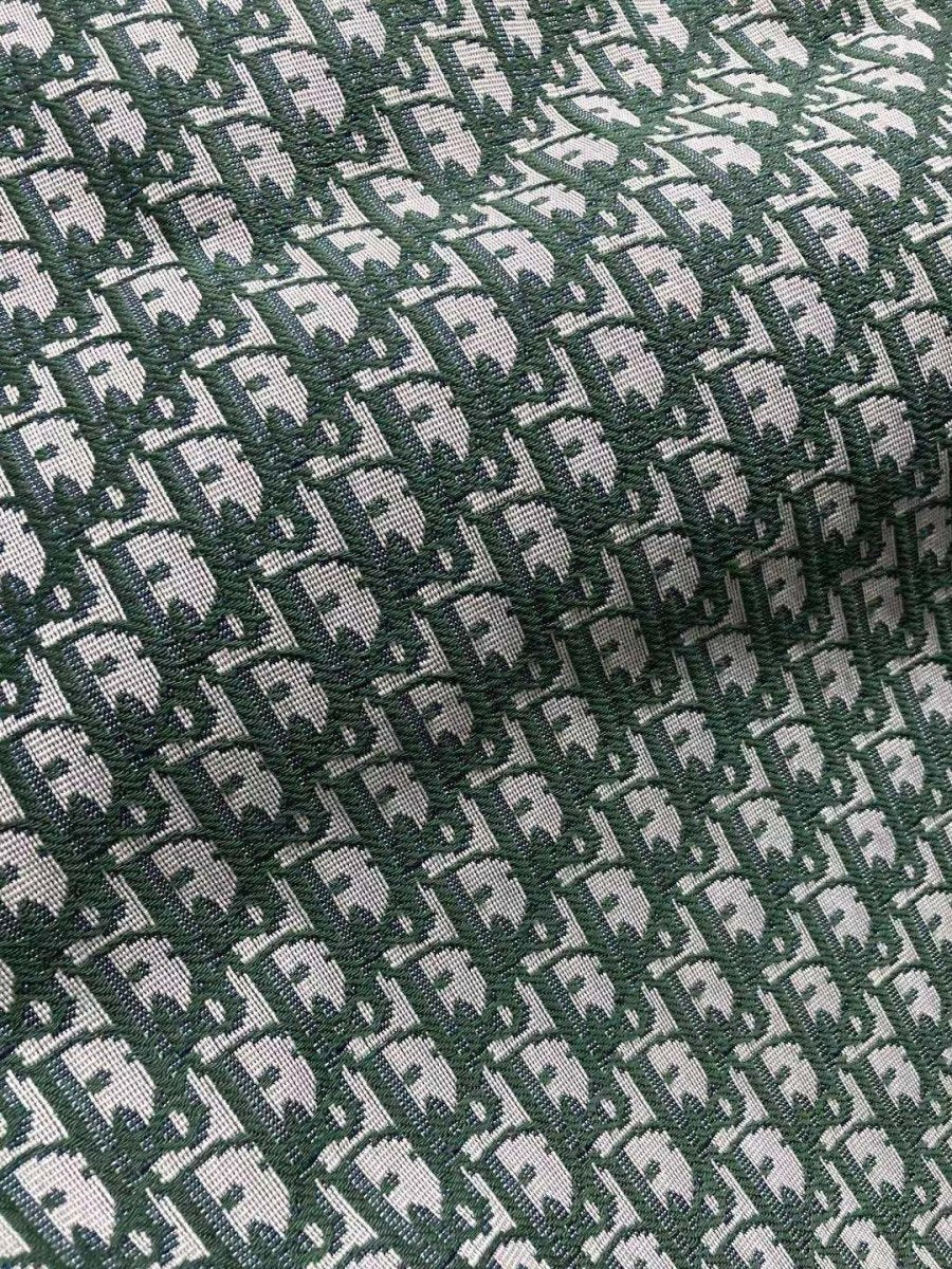 Green Dior Fabric for Custom Shoes Handcraft - mingfabricstore