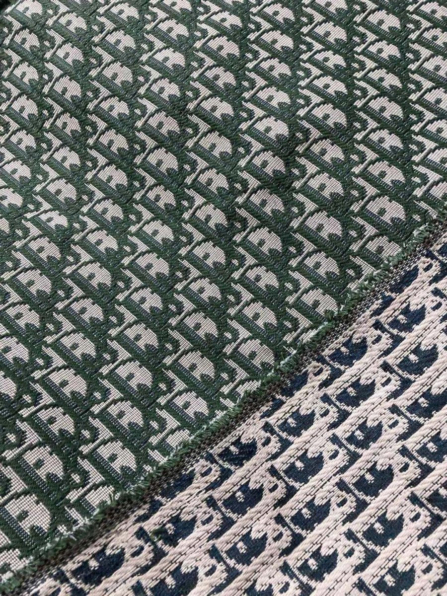 Green Dior Fabric for Custom Shoes Handcraft - mingfabricstore