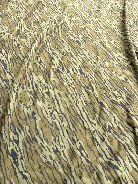 Green Forest Camo Suede Stretchy Fabric for Speaker Pod DIY - mingfabricstore