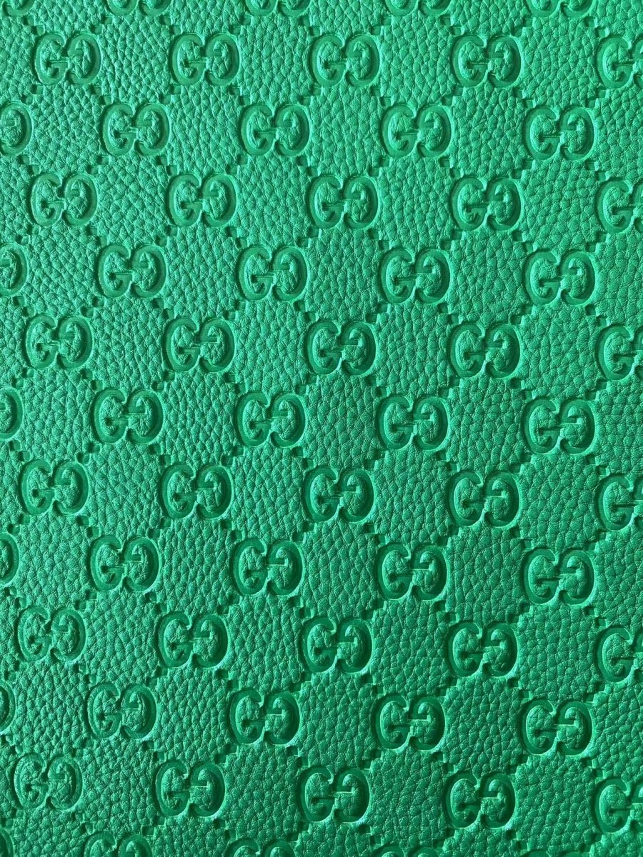 Green Grass Gucci Bag Embossed Car Wrap Leather Shoe Custom - mingfabricstore