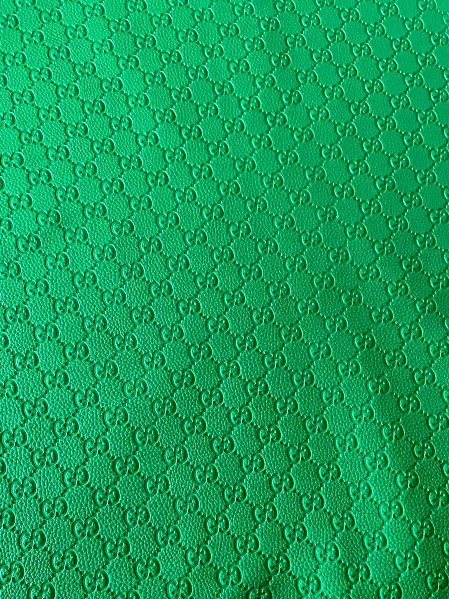 Green Grass Gucci Bag Embossed Car Wrap Leather Shoe Custom - mingfabricstore