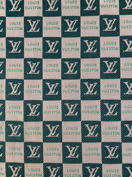Green Louis Vuitton Knitted Stretchy Fabric for Clothing Bespoke - mingfabricstore