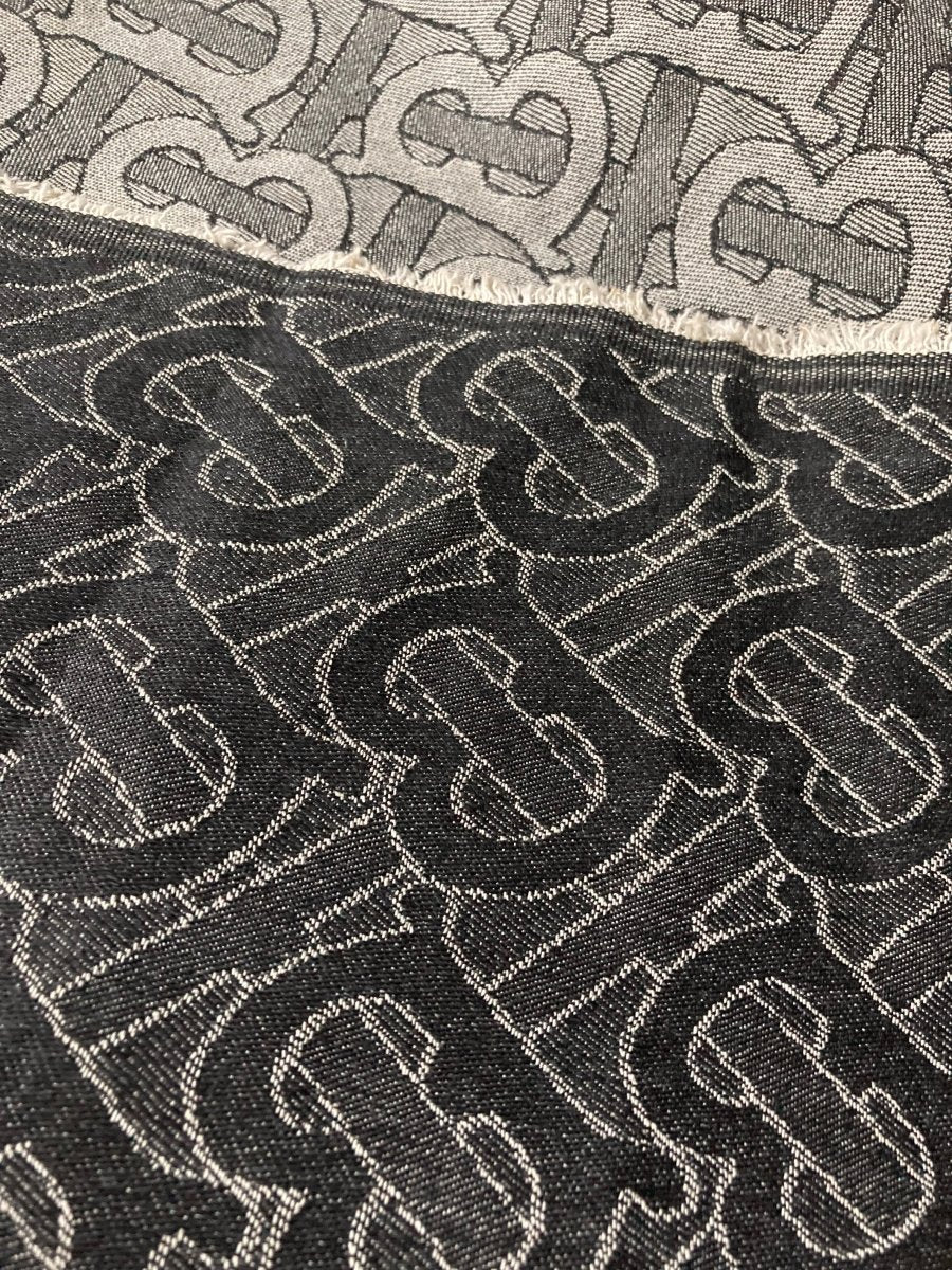 Grey Burberry Denim Fabric for Jacket Clothing Jeans Custom - mingfabricstore