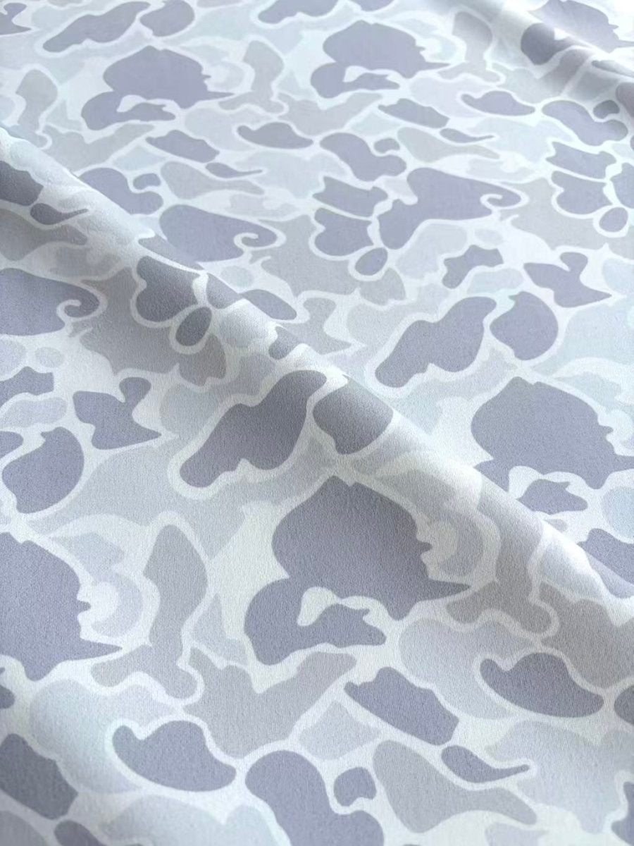 Grey Camo Speaker Pod Suede Fabric DIY Custom Car Headliner Upholstery - mingfabricstore