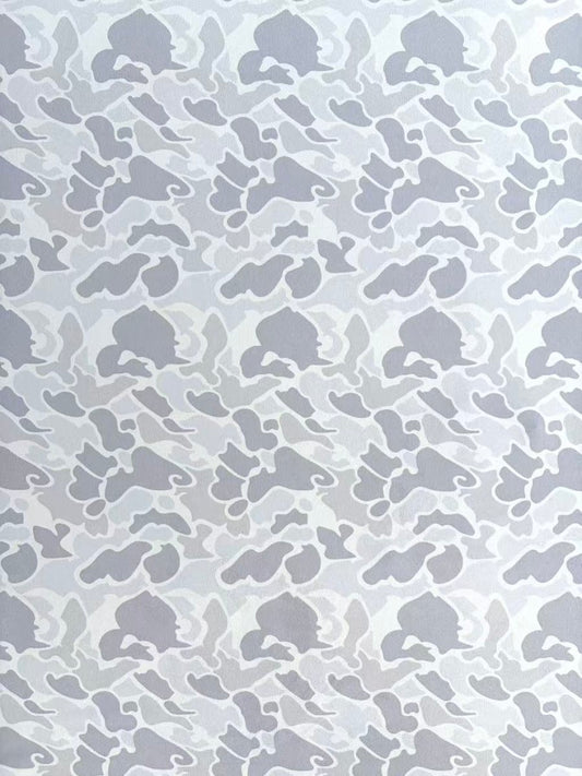 Grey Camo Speaker Pod Suede Fabric DIY Custom Car Headliner Upholstery - mingfabricstore