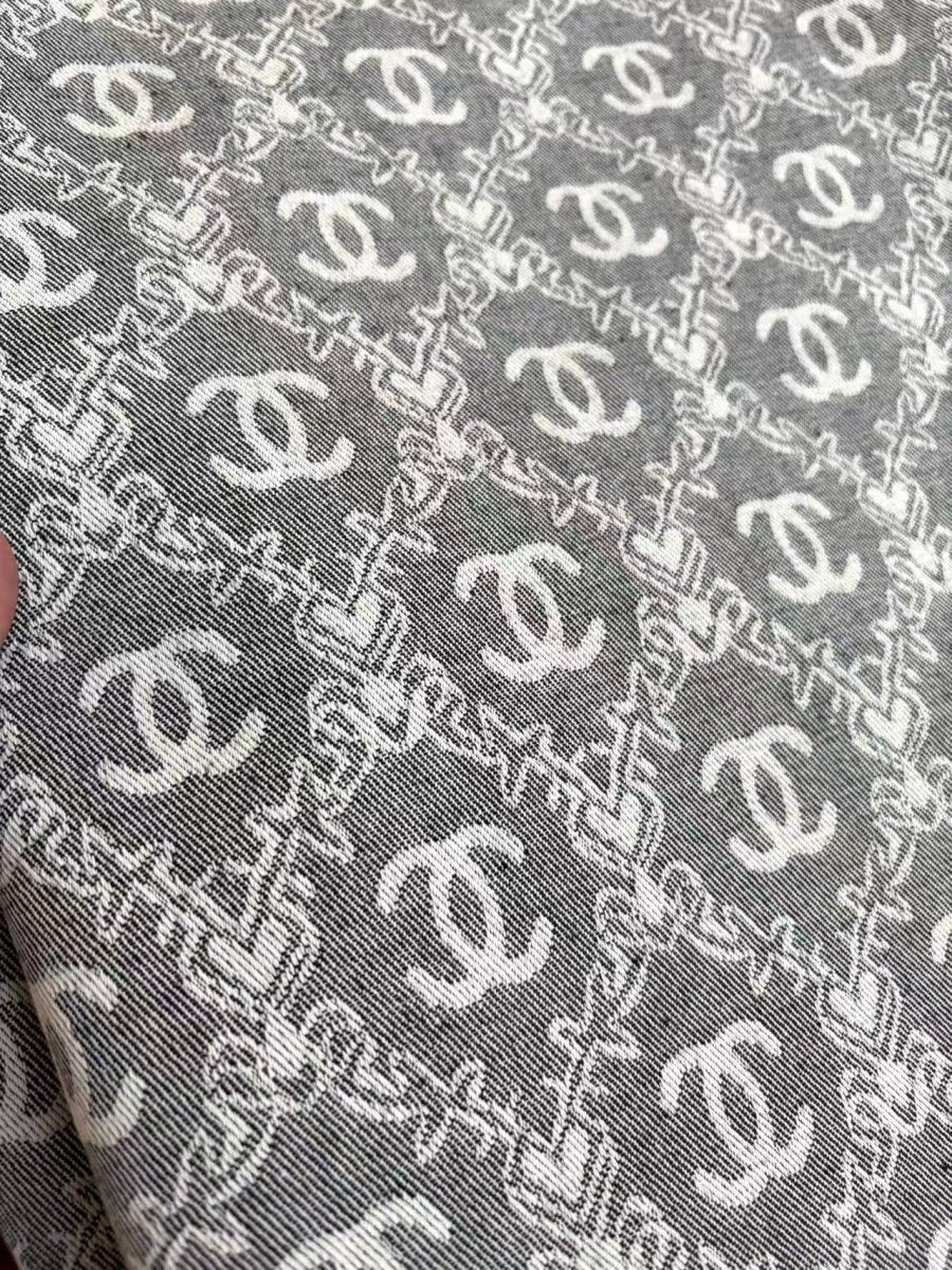 Grey Chanel Jacquard Fabric for DIY Crafts Sneakerhead - mingfabricstore