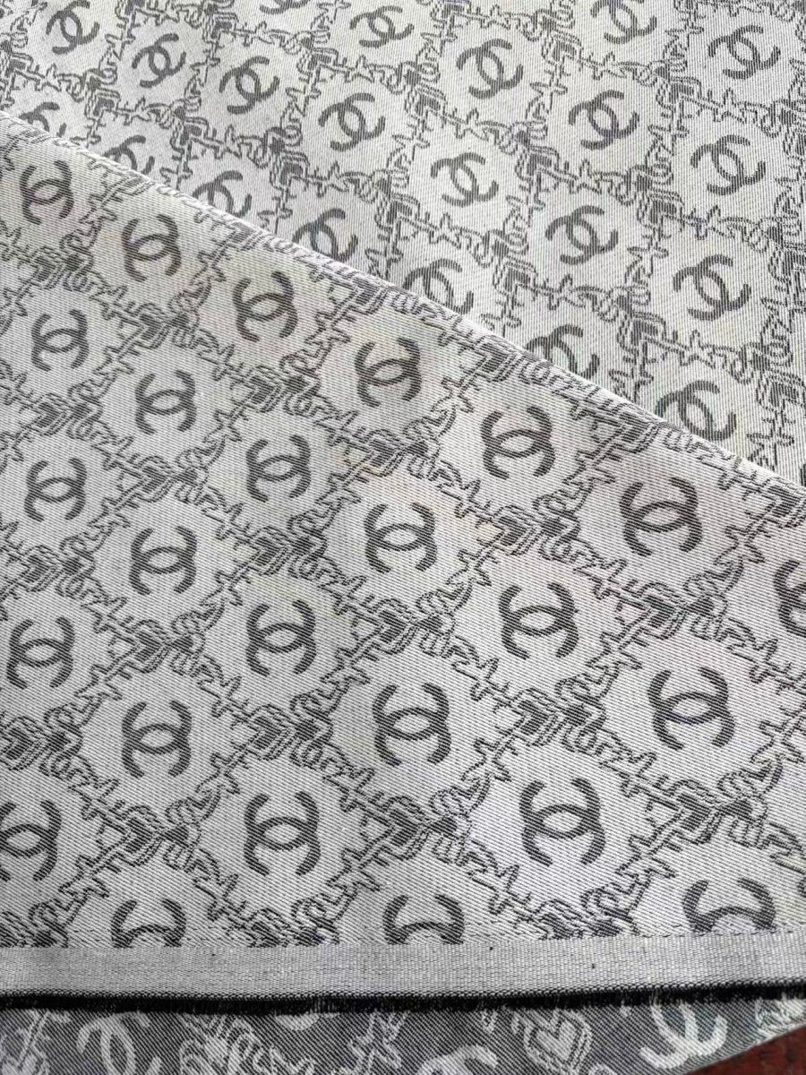 Grey Chanel Jacquard Fabric for DIY Crafts Sneakerhead - mingfabricstore