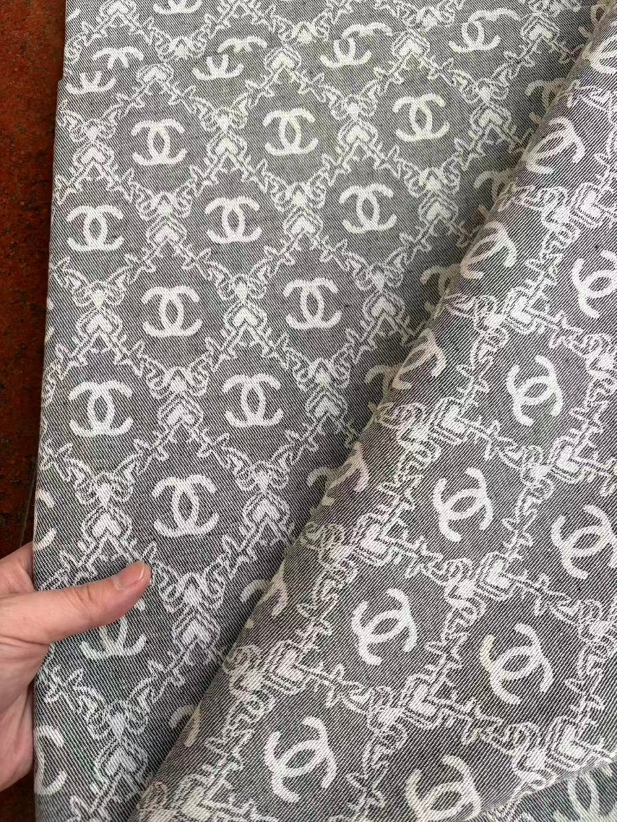 Grey Chanel Jacquard Fabric for DIY Crafts Sneakerhead - mingfabricstore