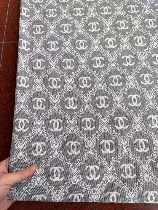 Grey Chanel Jacquard Fabric for DIY Crafts Sneakerhead - mingfabricstore