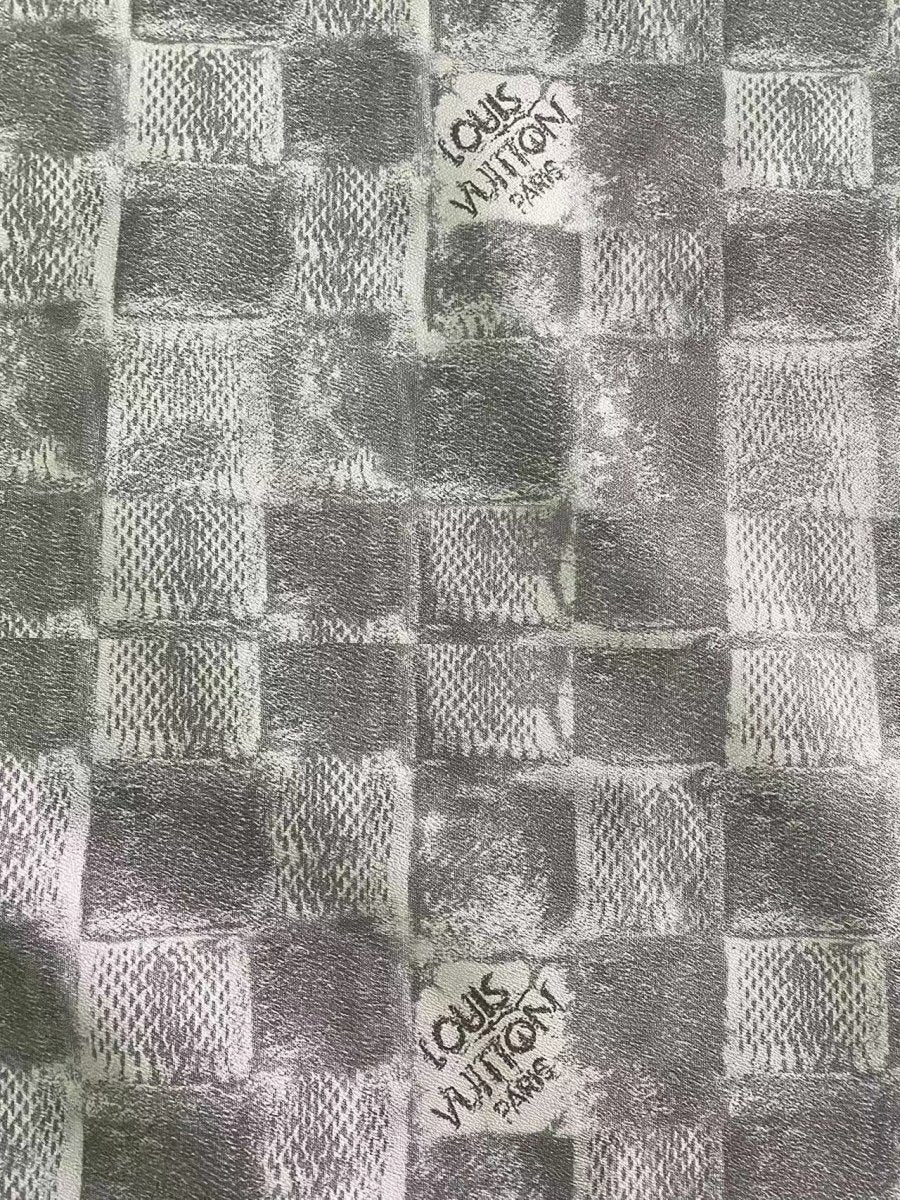 Grey Check LV Louis Vuitton Vinyl for Handmade DIY Crafts Car Upholstery Home Decor - mingfabricstore