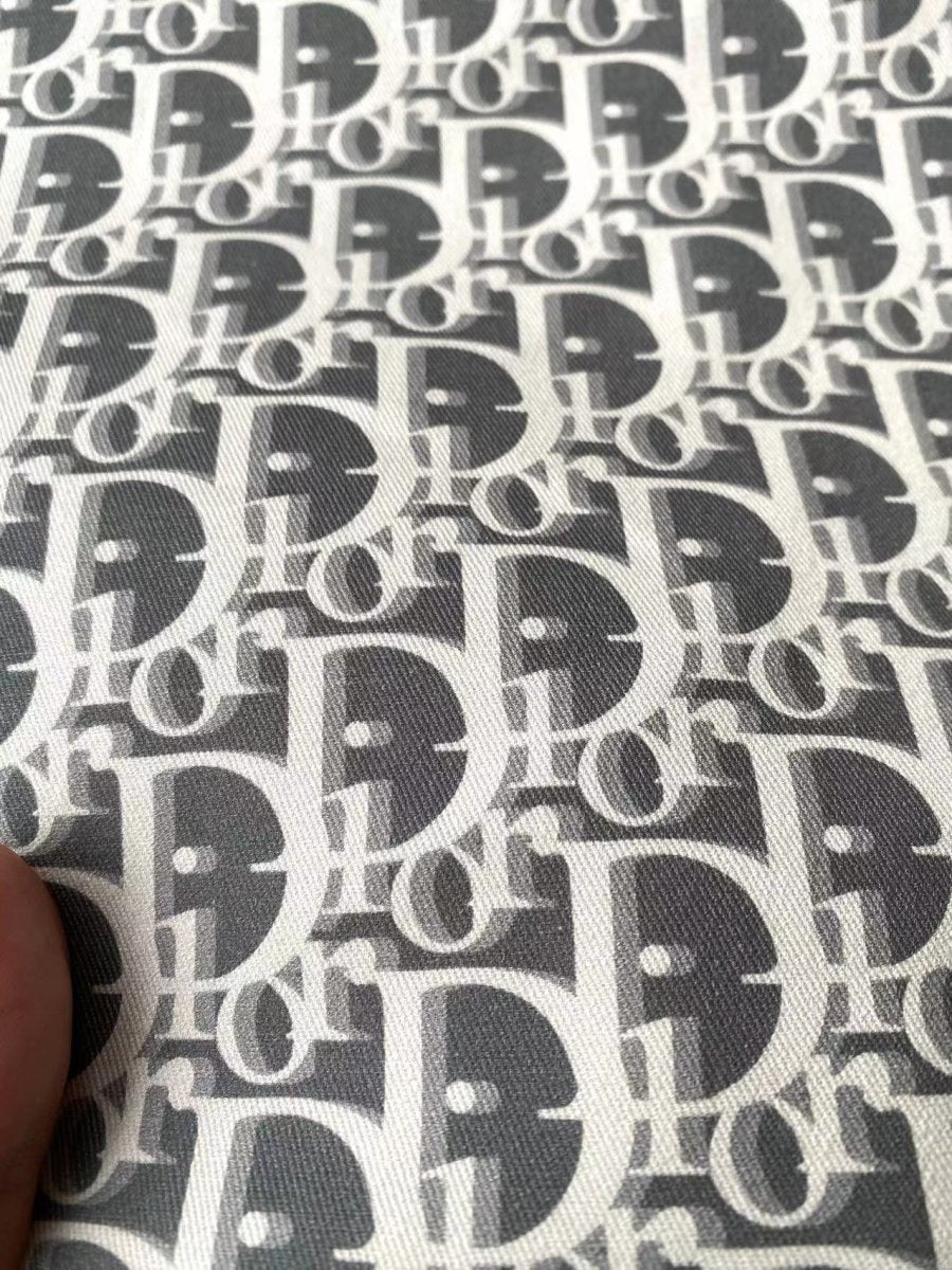 Grey Dior Cotton Sewing Fabric Sold by Yard for Handmade DIY Projects - mingfabricstore