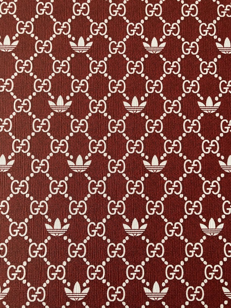 Gucci Adidas Vinyl Leather Fabric for Custom Handcraft - mingfabricstore