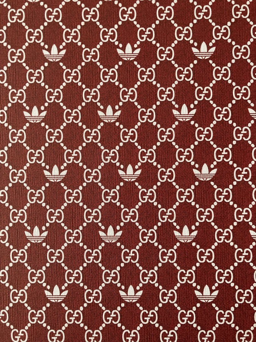 Gucci Adidas Vinyl Leather Fabric for Custom Handcraft - mingfabricstore