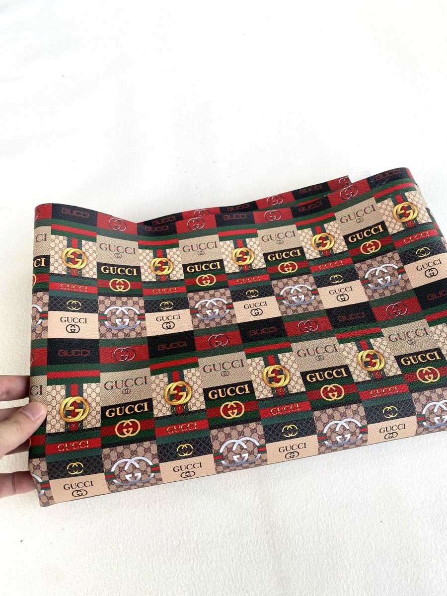 Gucci Designer Fabric Leather Material for Crocs DIY - mingfabricstore