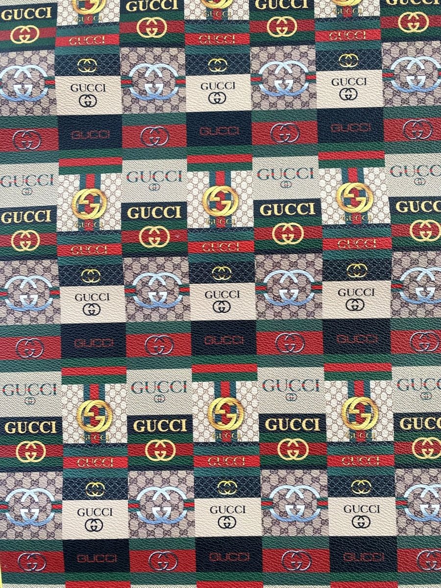 Gucci Designer Fabric Leather Material for Crocs DIY - mingfabricstore