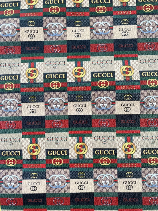 Gucci Designer Fabric Leather Material for Crocs DIY - mingfabricstore