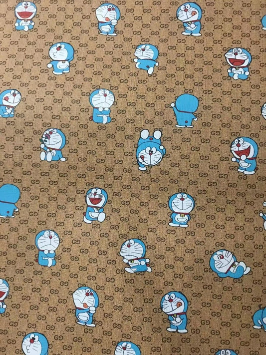 Gucci Doraemon Leather Vinyl for Bag Shoe Custom - mingfabricstore
